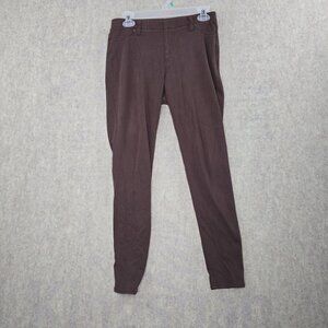 Time And Tru Womens Skinny Stretch Pants Brown Size M Cotton/Polyester Blend